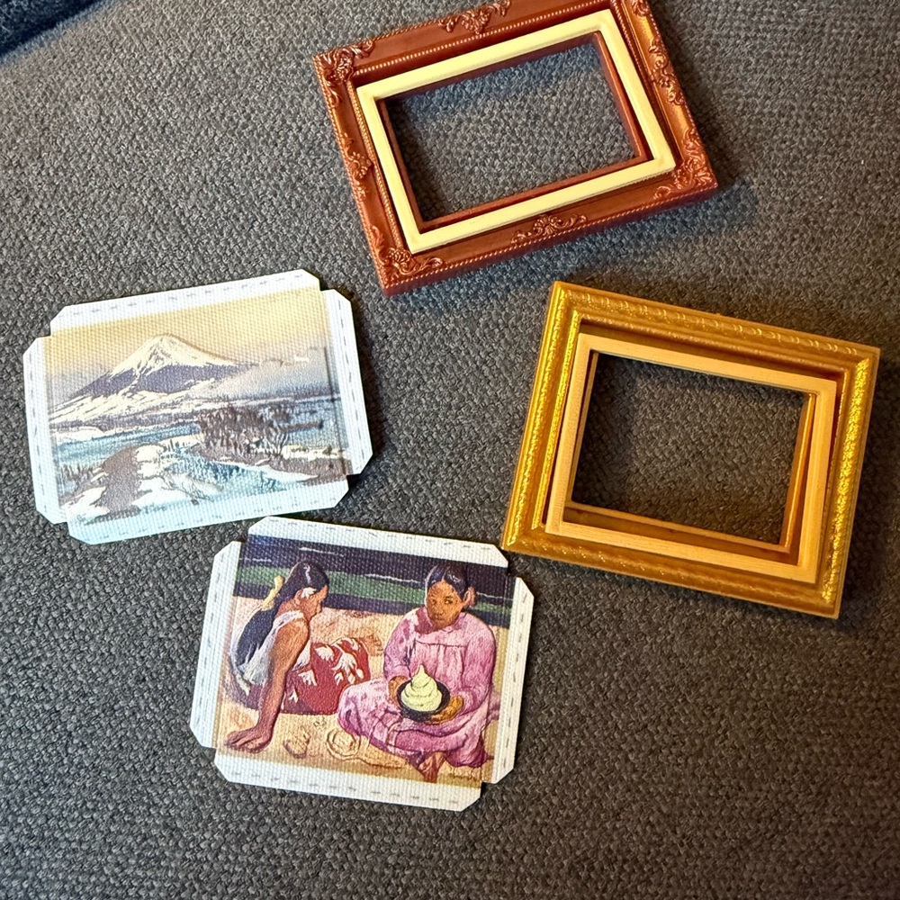 *RESERVED* Gold and Copper Decorative Mini Picture Frames - Home Accents